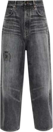 Balenciaga Wide-leg Jeans - Heren - Loose Fit Jeans - Grijs - L - Katoen - Jeans