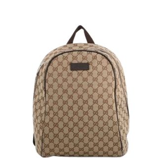 Gucci Pre-owned Backpacks, male, Brown, Size: ONE SIZE Pre-owned Vintage GG Canvas Backpack