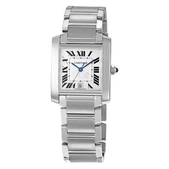 Cartier Pre-owned Cartier Tank Francaise Silver Dial Mens Watch W51002Q3