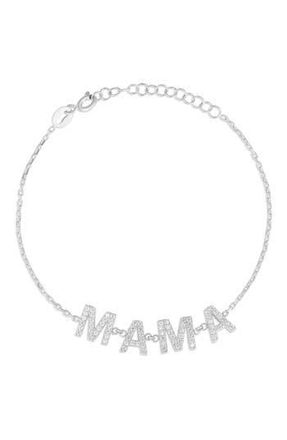 Sphera Milano CZ Mama Chain Bracelet in Silver at Nordstrom Rack