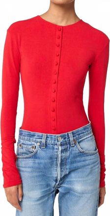 The Line By K Womens Greta Bodysuit In Red