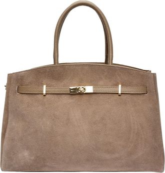 Isabella Rhea Beige Rundleer Tas