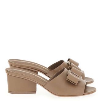 Ferragamo Valery 55 Leather Sandals, Size 7 C