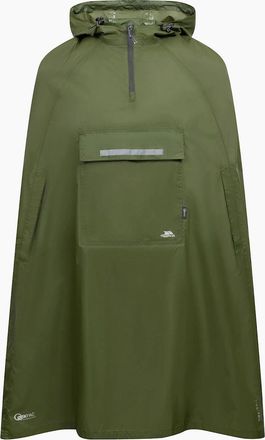 Trespass Mens Trespass Qikpac Unisex Hooded Waterproof Packaway Poncho - Green - Size: Regular/36
