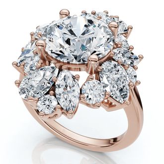 Pompeii3 Certified 6.50Ct High Jewelry Diamond Ring 14k Gold Lab Grown