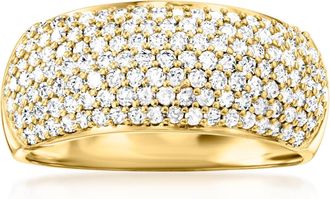 Ross-Simons Pave Diamond Ring in 14kt Yellow Gold