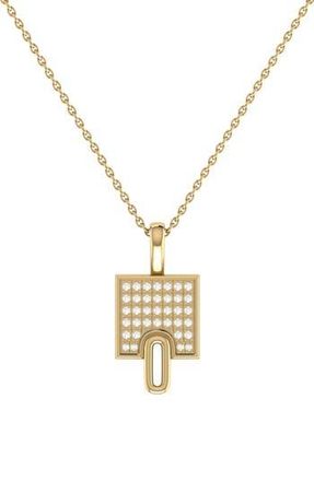 LuvMyJewelry Home Sidewalk Diamond Pendant Necklace - 0.09ct. in 14Kt Gold Vermeil On Sterling at Nordstrom Rack