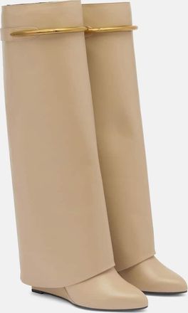 Givenchy Shark 95 leather knee-high boots