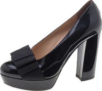 Miu Miu 110mm leather heeled pumps - Black