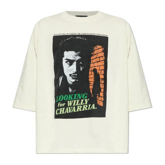 Willy Chavarria T-Shirts, male, Beige, Size: L T-shirt Looking For Willy