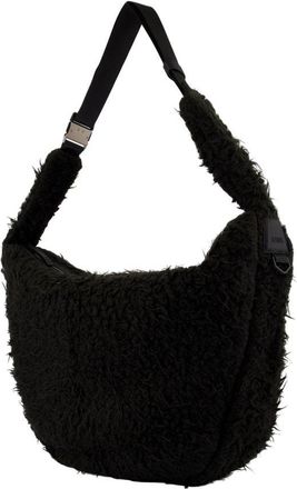 Rains Unisex Textured Synthetic Shoulder Bag Black