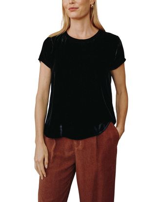 Bella Dahl Silk-Blend Crew T-Shirt