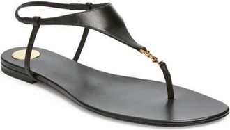 Saint Laurent Cassandra Sandal in Noir at Nordstrom, Size 10.5Us