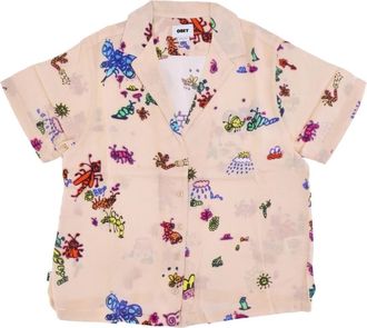 Obey Doodle Relaxte All Over Print Shirt - Dames - Overhemden - Veelkleurig - L - Overhemden