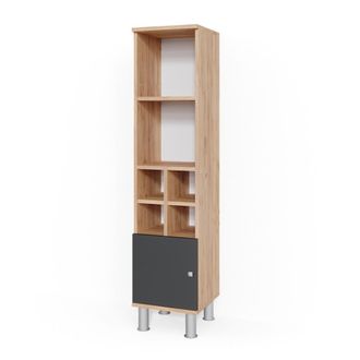 Vicco Armario Mediano Fynn, Antracita, 30 X 130.6 Cm Puerta Peque&ntilde;a