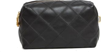 Tory Burch Tassen, unisex, Zwart, ONE Size, Leer, Toilet Bags