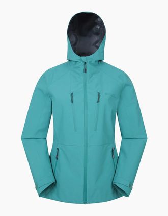 Mountain Warehouse Womens Mountain Warehouse Womens/Ladies Rainstorm 2.5 Layered Waterproof Jacket - Blue/Green - Size: 10