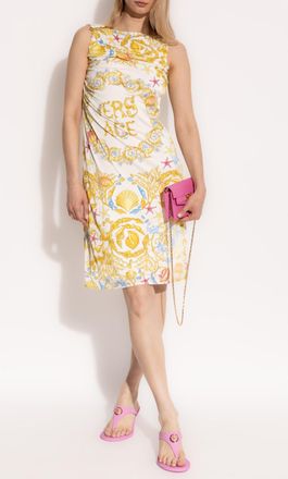 Versace Dress With Underwater Barocco Print, Womens, Multicolour
