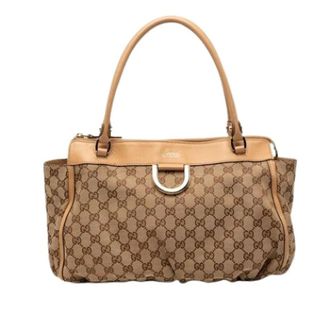Gucci Pre-owned Handbags, female, Brown, Size: ONE SIZE Pre-owned Vintage Tote Bag