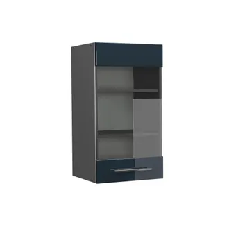 Vicco Mobile Da Cucina In Vetro Fame-line, Blu Scuro Lucido, 40 Cm