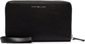 Tommy Hilfiger Downtown Wallet - Dames - Portefeuilles - Zwart - ONE Size - Leer - Accessoires