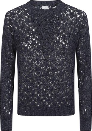 Eleventy Truien & Vesten, Dames, Blauw, S, Katoen, Trui met ronde hals
