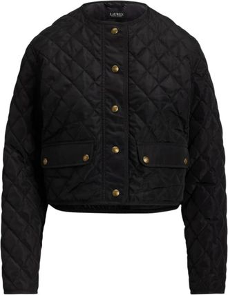 Ralph Lauren Cenway Korte Gewatteerde Jas - Dames - Zomerjassen - Zwart - XL - Polyester - Jassen
