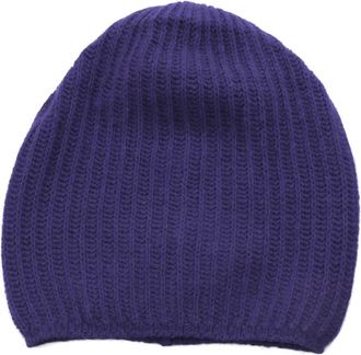 Portolano Rib Knit Cashmere Beanie in Uva Violet at Nordstrom Rack