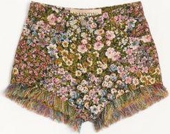 Valentino Shorts In Gobelin Apres LHiver Fiorellini Donna NERO/MULTICOLOR 36