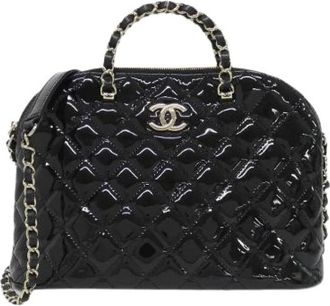 Chanel Pre-owned Patent Calf Shoulder Bag - Dames - Vintage Handtas - Zwart - ONE Size - Leer - Vintage