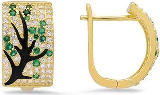 Queen Jewels Tree Of Life Hoop Earrings in Gold at Nordstrom Rack