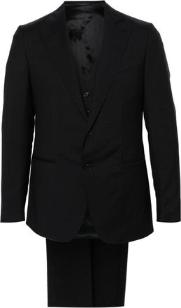 Caruso single-breasted suit - men - Mohair/Viscose/Cupro/Wool - 48 - Blue