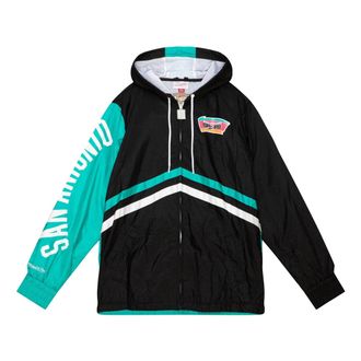 Mitchell & Ness x NBA San Antonio Spurs Undeniable Full Zip Windbreaker Black OJZP3409-SASYYPPPBLCK