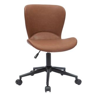 Miliboo Miliboo - Sedia da ufficio design marrone josh
