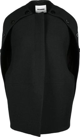 Jil Sander Cape Virgin Wool - Black