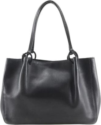 Gucci Pre-owned Handbags, female, Black, Size: ONE SIZE Pre-owned Calf Tote Bag