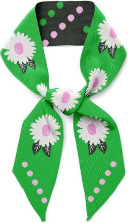 Centinelle White Flower Twilly Ribbon Scarf at Nordstrom