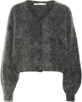 Gestuz Gezellige Vest met Pofmouwen - Dames - Vesten - Grijs - XS - Wol - Truien & Vesten