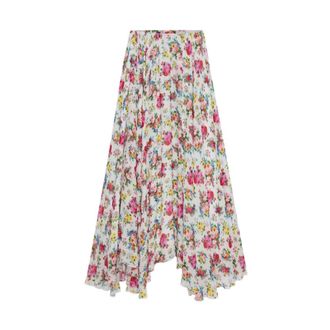 Msgm Maxi Skirts, female, White, Size: S Maxi Skirt