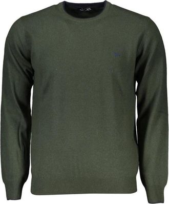 Harmont & Blaine Groene Designer Pullover met Ronde Hals - Heren - Ronde hals truien - Groen - 2XL - Kasjmier - Truien & Vesten