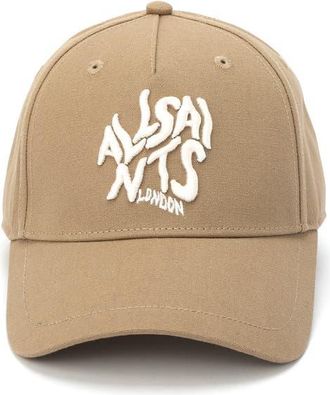 AllSaints Orlando Adjustable Cotton Canvas Baseball Cap in Pine Bark Brown at Nordstrom