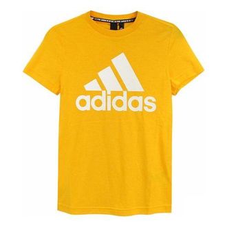 adidas (WMNS) adidas Sports Round Neck Short Sleeve Yellow EB3794