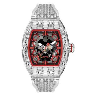 Philipp Plein Accessoires, Heren, Grijs, ONE Size, Crypto King Watch