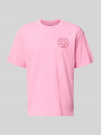 Edwin T-Shirt aus reiner Baumwolle Modell MUSIC CHANNEL in Pink, Gr&ouml;&szlig;e XXL