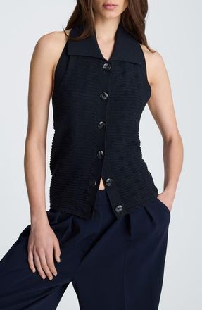 Kenneth Cole Halter Sweater Tank in Dark Navy at Nordstrom, Size X-Small