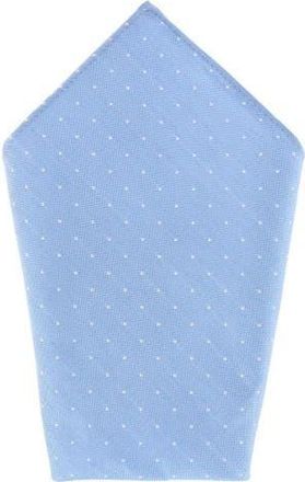 Trafalgar Store Churchill Chambray 12-Inch Polka Dot Linen Blend Pocket Square in Light Blue With Polka Dots at Nordstrom