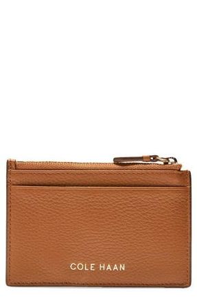 Cole Haan Top Zip Card Case in British Tan at Nordstrom Rack