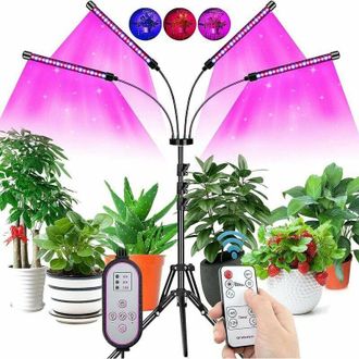 OEM L&aacute;mpara De Cultivo Led Para Horticultura, 80 Led, Con Tr&iacute;pode Ajustable De 60 A 160 Cm, Espectro Completo Con Temporizador De Encendido/apagado Autom&aacute;