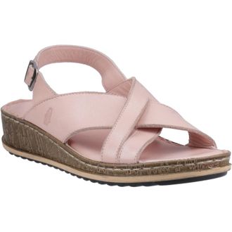 Hush Puppies Womens/Ladies Elena Leather Wedge Sandal (Blush) - Size UK 6