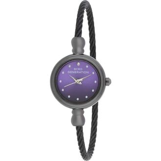 BCBGeneration Sienna Cable Bangle Watch in Black at Nordstrom Rack